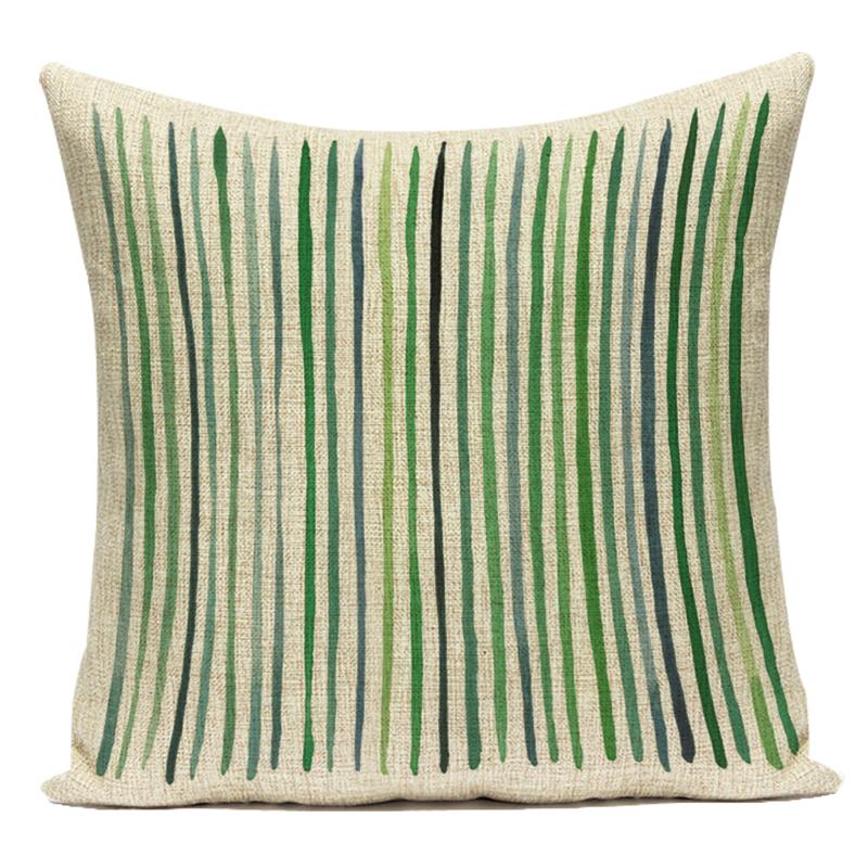 Tropical Green Plant Leaf Cactus Palm Polyester Pillow Case Sofa Home Decoration Cushion Cover Pillowcase for Living Room