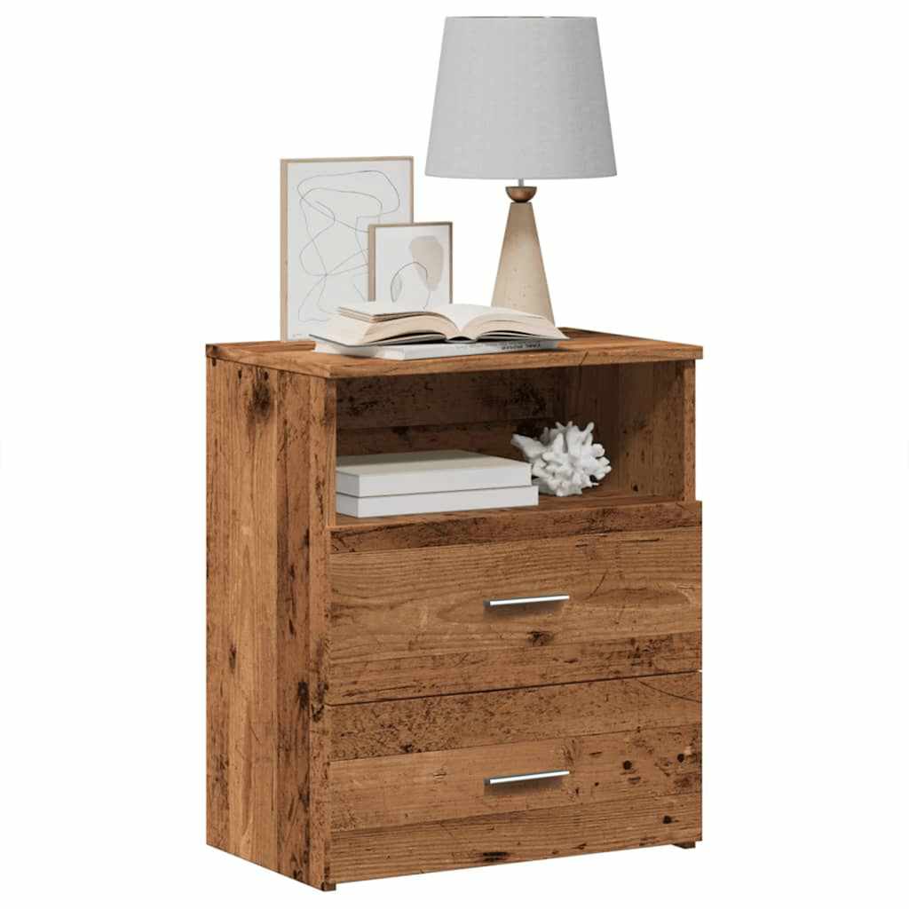 vidaXL Nachttische 2 Stk. Altholz-Optik 50x32x60 cm Holzwerkstoff