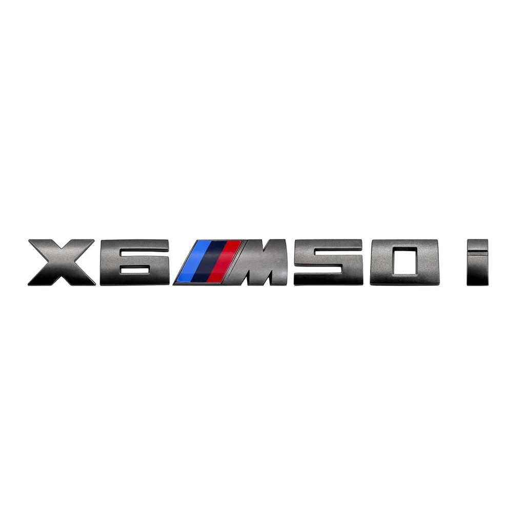 7.3cm for M logo new gray ABS letter sticker trunk badge For BMW X3 M40D 40I X4 M40D X5 M50D 50I X6 M50D 50I X7 M50D 50I DA9