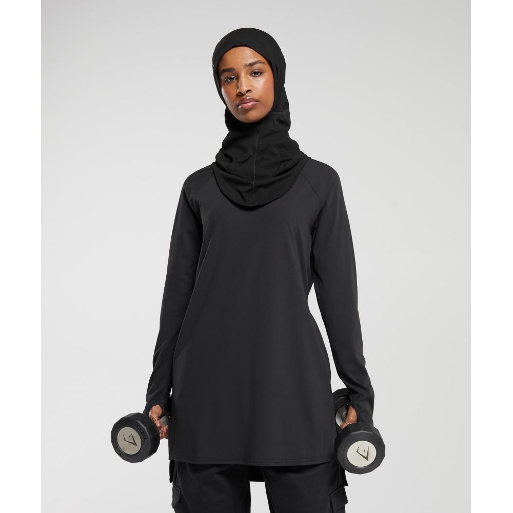 Gymshark Seamless Hijab Black I2a9t Bbbb