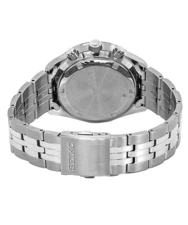 Seiko Chronograph Stainless Steel Black Dial Quartz SSB429P1 100M Men's Watch