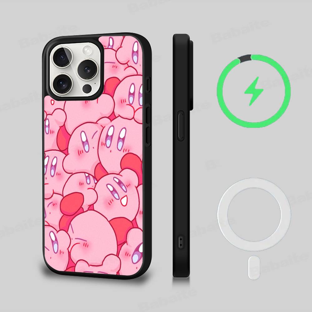 Звезды K-Kirby Прозрачный Для Magsafe Магнитный Беспроводной Чехол Для Телефона Для IPhone 11 12 13 14 15 16 17 Pro Max Plus Чехол