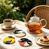 6 PCS DIY Bird Coasters Punch Needle Kit With Hoop Yarn & Patterns Handmade Tufted Bird Mug Rug Craft Set For Adults Stress Relief Home Decor Gift