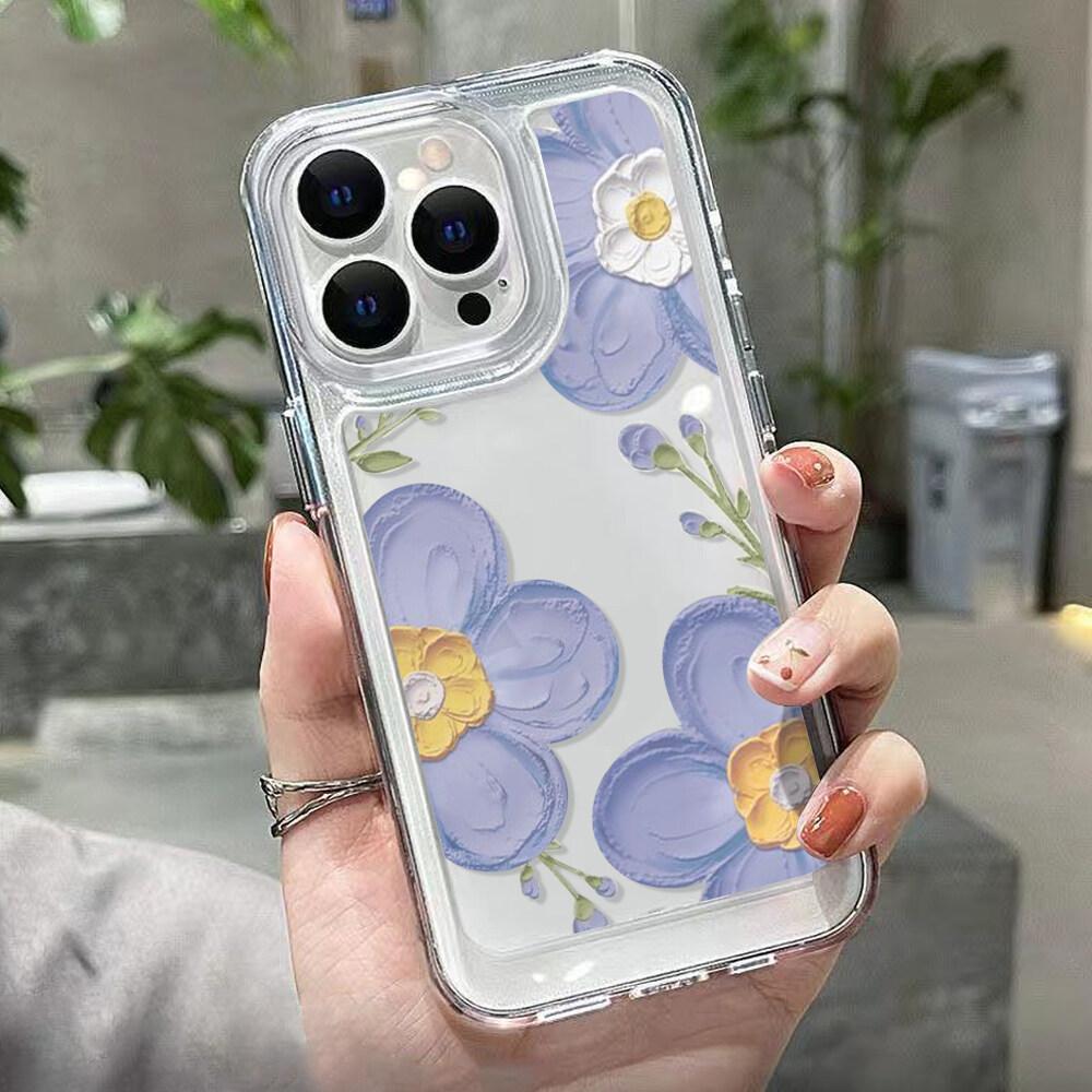 INS Красная Вишня Цветочный Прозрачный Чехол для Xiaomi Redmi Note 14 13 12 Pro Plus 5G 11 10 Pro 12S 11S 10S 4G Redmi 14C 13C 12 13 Обложка