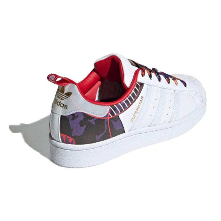 Adidas Детские кроссовки Superstar J с китайским Новым годом-годом быка с камуфляжным принтом «Белое облако» и «Белый алый» GZ7350