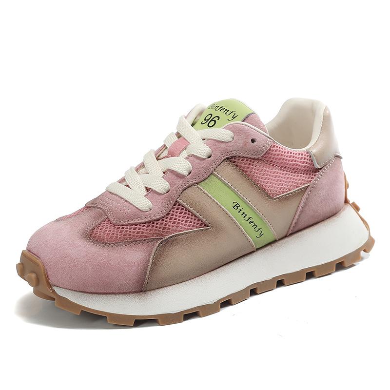 2026 summer new ins color matching Forrest Gump shoes women's platform mesh transparent mesh shoes