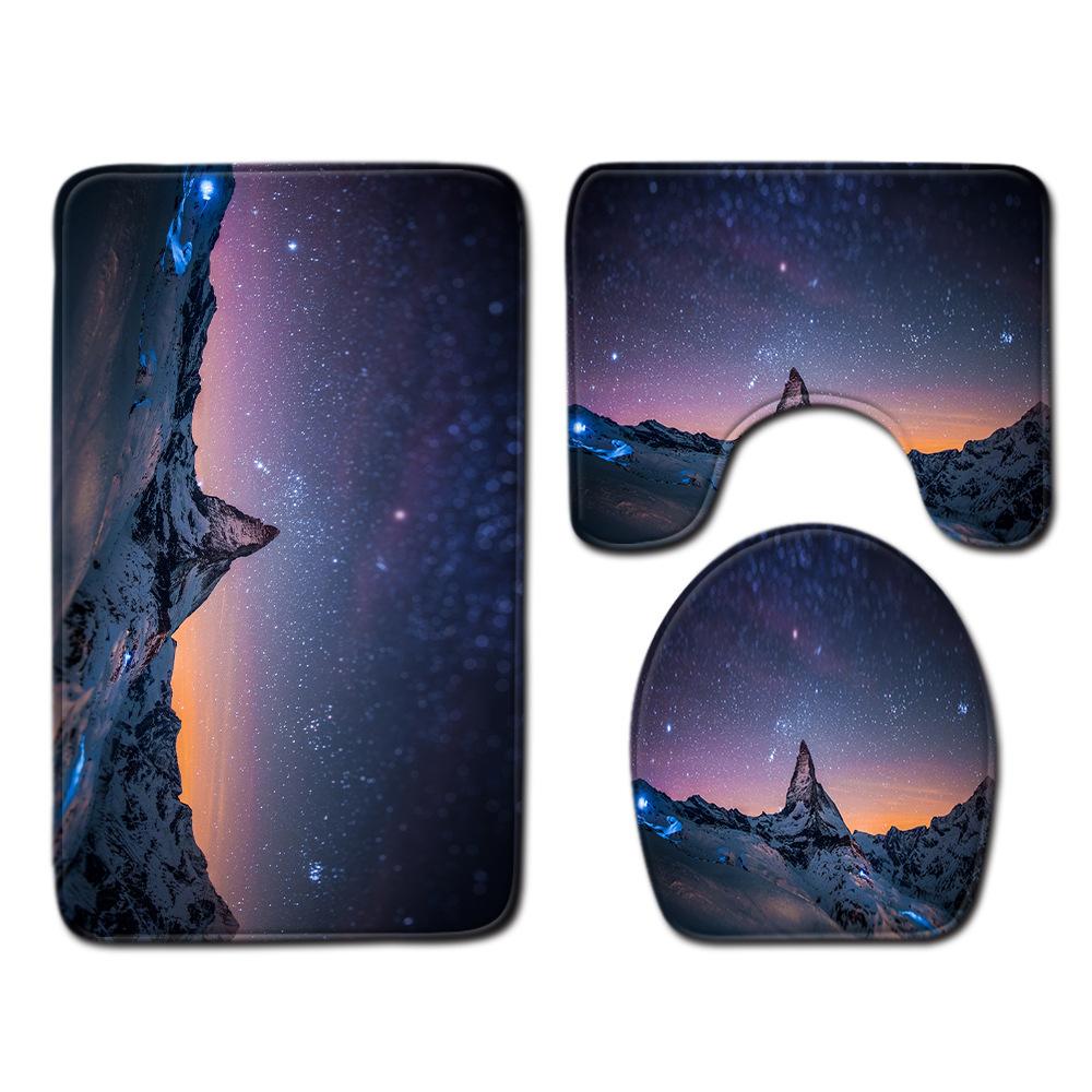 Коврик для ванной в виде звезды, туалетный набор из трех частей