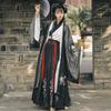 Chinese Style Hanfu For Women In The Wei And Jin Dynasties, Embroidered Cross-neck Waist-length One-piece Skirt