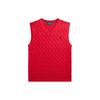 Polo FW23 Solid Logo Embroidered Cable Knit Vest Kids Tops CWPOSWEY6820407-600