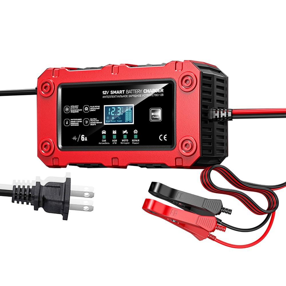 12V 6A Smart Battery Charger ABS Battery Maintainer New Car Battery Charger Battery Maintenance