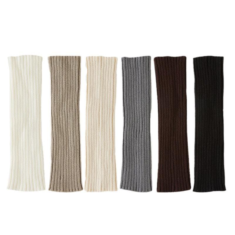 Серые женские вязаные гетры с присборенным верхом, весенне-осенний стиль, длинные носки, Y2K гольфы до икры для туфель Мэри Джейн.