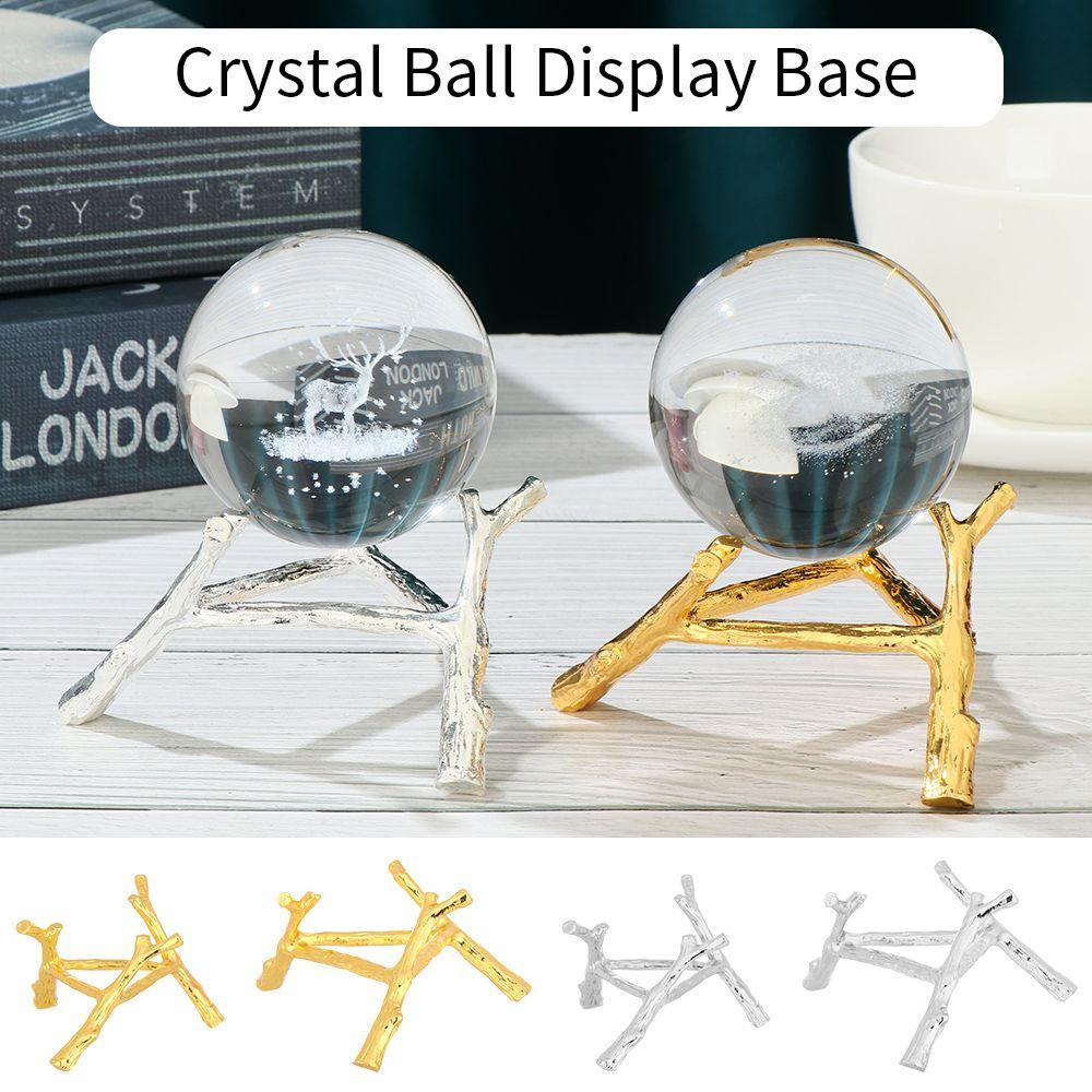Metal Craft Gift Support Home Decoration Metal Branch Stand Sphere Holder Crystal Ball Display Base
