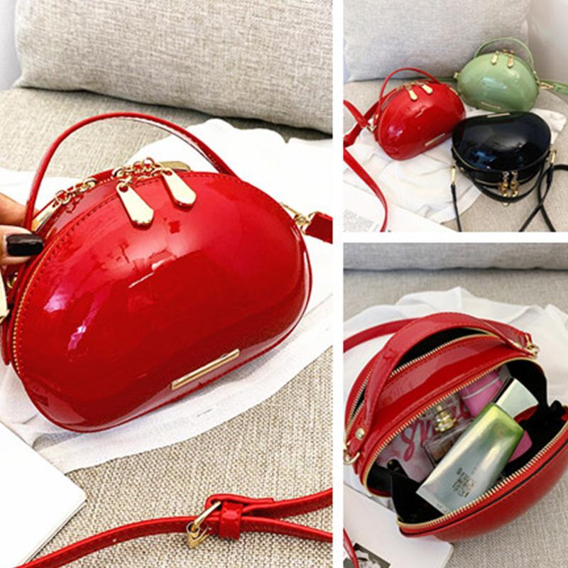 Роскошные сумки, женские сумки, дизайнерские мини-модные красные сумки через плечо в форме сердца для девочек, сумки через плечо из лакированной кожи высокого качества