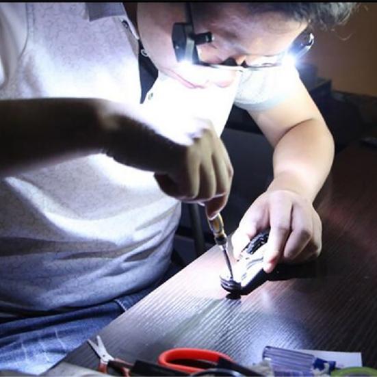 Светильник для очков Clip-On, вращающийся на 360 градусов, для ночной рыбалки, чтения, мини-светильник для очков, портативный, легкий, супер яркий светодиодный светильник для очков