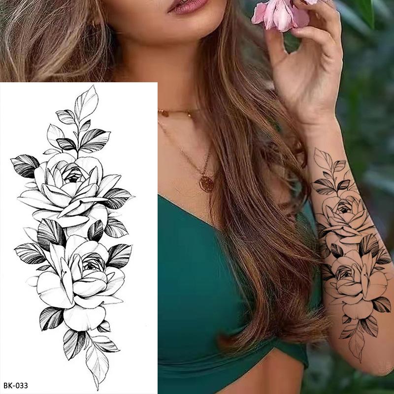 Dark Butterfly Sexy Waterproof Temporary Tattoo Sticker India Women Back Waist Flash Tatoo Girl Body Art Fake Tattoos Realistic