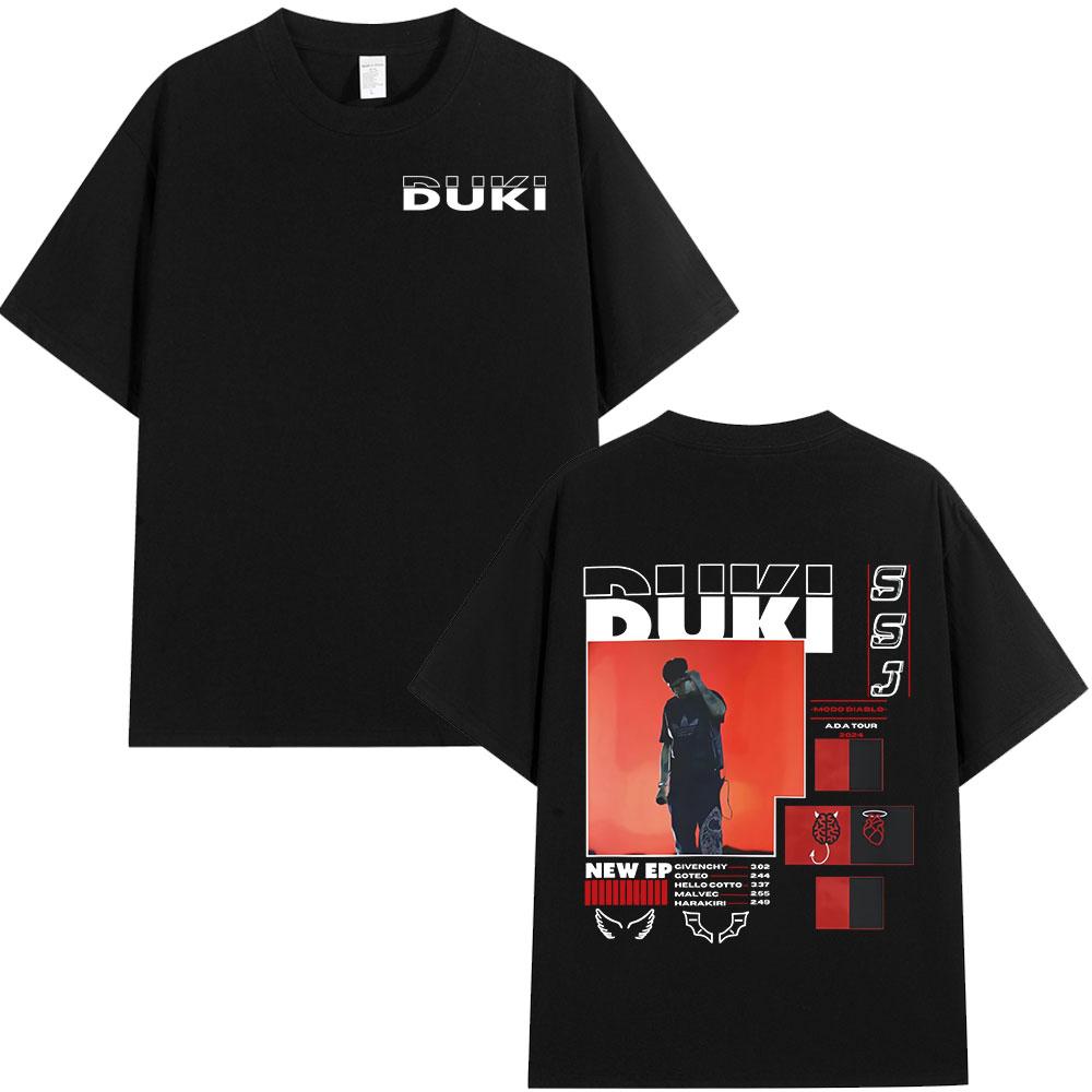 Рэпер Duki ADA Tour Мерч Футболка Унисекс Женская Одежда Хлопок Уютные Оверсайз Футболки Хип-Хоп Футболки с Коротким Рукавом Streetwear