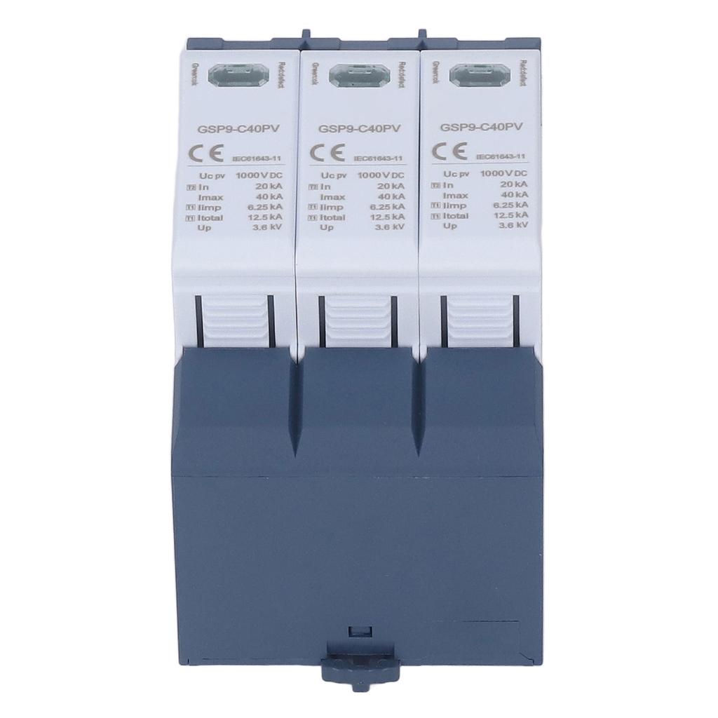 Устройство защиты от перенапряжения 40KA 3P SPD Фотоэлектрический протектор Установка на DIN-рейку DC 1000V