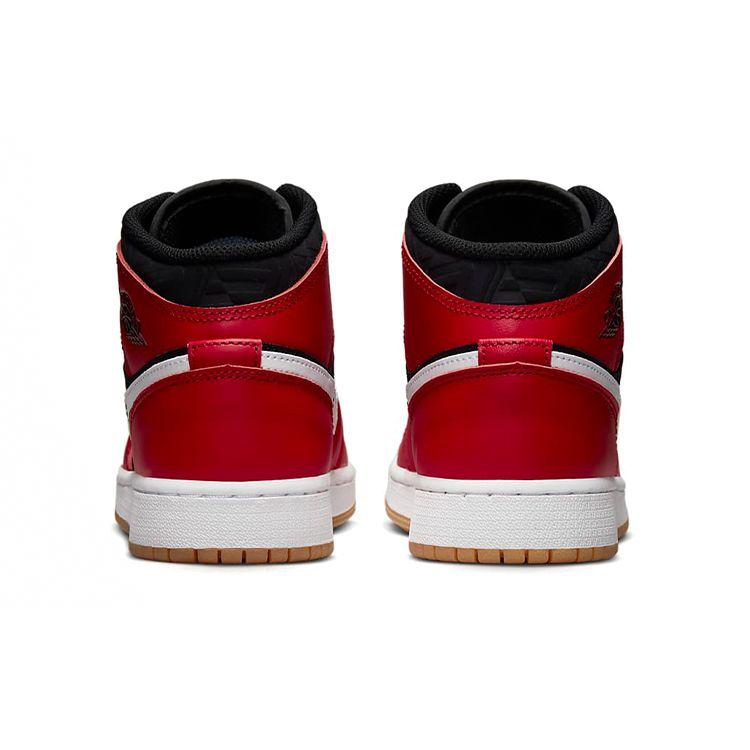 Jordan 1 Mid Se Gs Black Fire Red White Malachite DQ8418-006