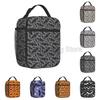 Halloween Bats Insulated Lunch Bag Reusable Portable Waterproof Lunch Box Cooler Thermal Oxford Bento Tote Bag for Work Picnic