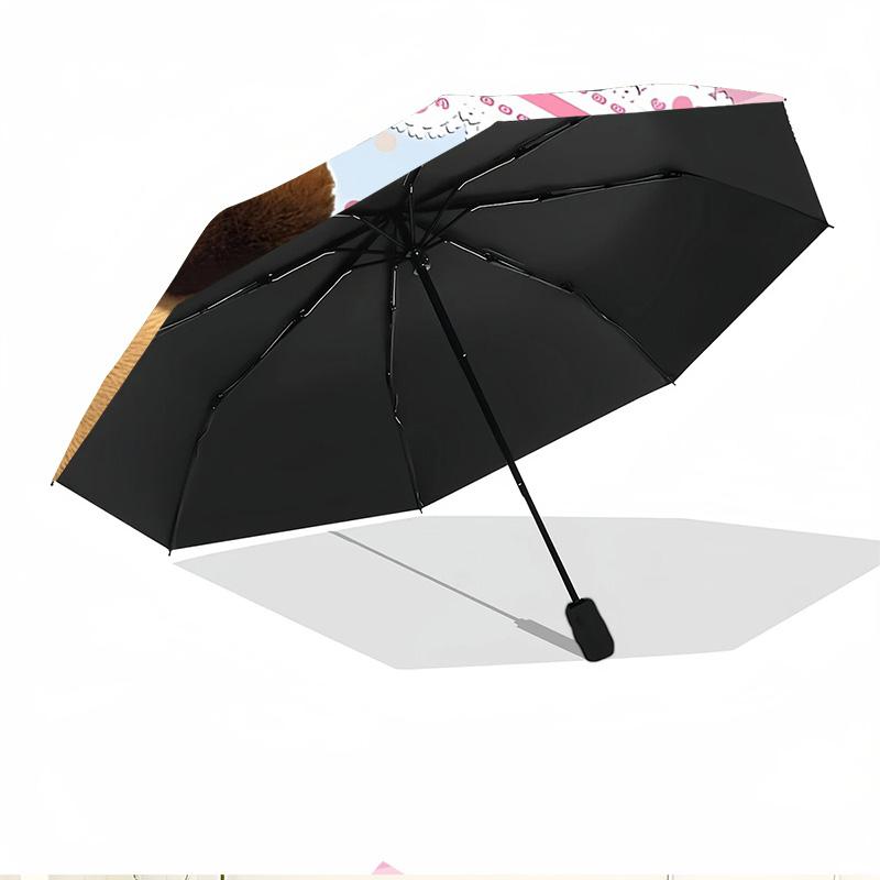 cartoon animation Print Automatic Open Close Umbrella, Portable Foldable Umbrella, for Outdoor Commute Camping Trip, Ideal Birthday Gift