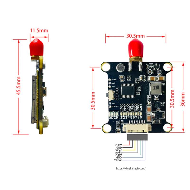 FPV Drone 1.2G 1.6W Передача изображения Видео Передатчик Модуль передачи