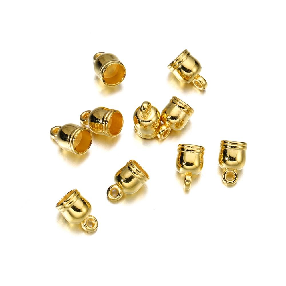 50pcs/lot Necklace End Tip Tassel Caps Beads Cap End Cap For Jewelry Making Findings DIY Handmade Accessories Supplies