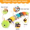 Musical Caterpillar Stuffed Animal Toys Infant Soft Plush Toy with Multi-Sensory Crinkle,Rattle & Textures for Babies 0-12 Months Newborn Children