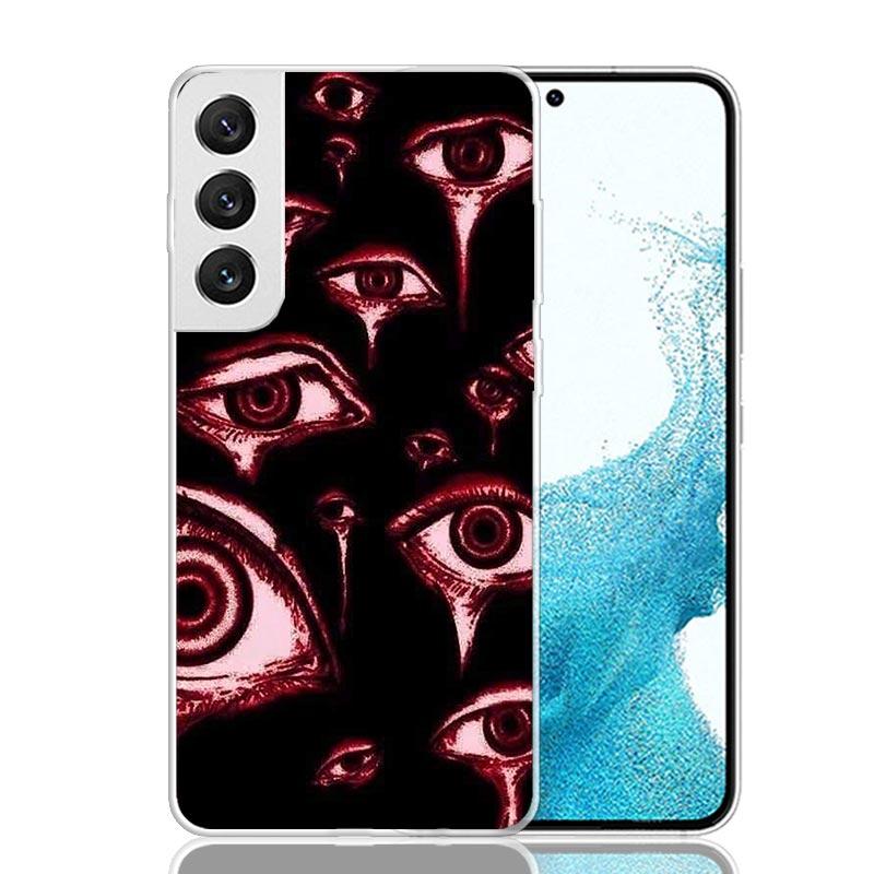 Чехол для телефона 'Страшное лицо с глазами' для Samsung Galaxy S26 Ultra S23 S24 S25 Edge S20 FE S21 S22 Plus Мягкий чехол с принтом Fundas Galax