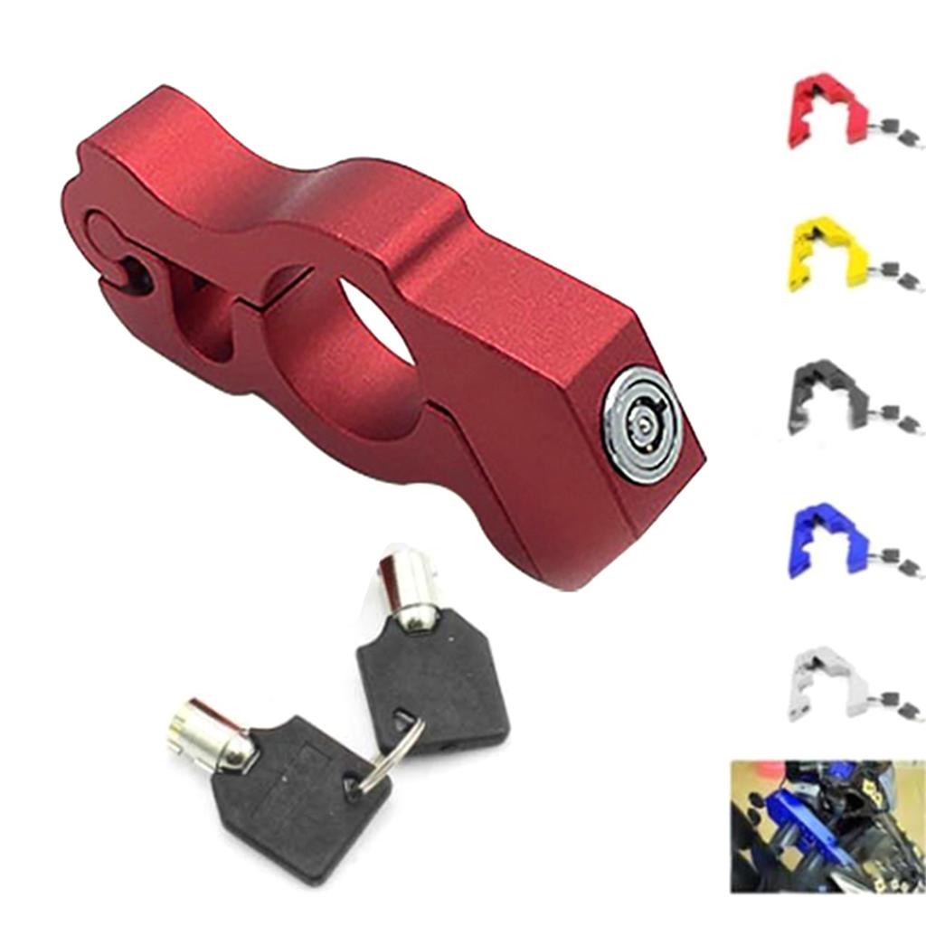 Motorcycle Handlebar Lock Grip Handlebar Brake Handle Lock Anti-Steal Lock Pull Rod for ATV Dirt Street Bikes Anti Theft