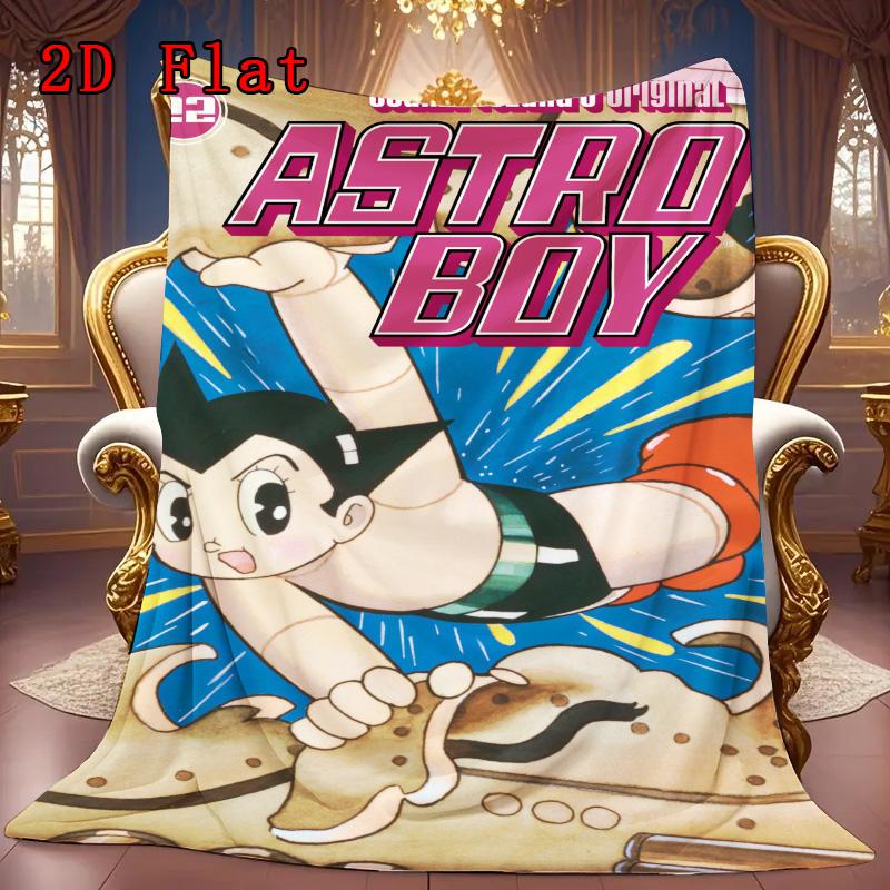 Astro Boy print 2D Flat Pattern Flannel Blanket High quality All Seasons Warmth and Comfort Perfect for Christmas Gifts.PMT0914400