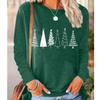 2025 Autumn & Winter Women's New Casual Crew Neck Long Sleeve Top 3D Tree Pattern