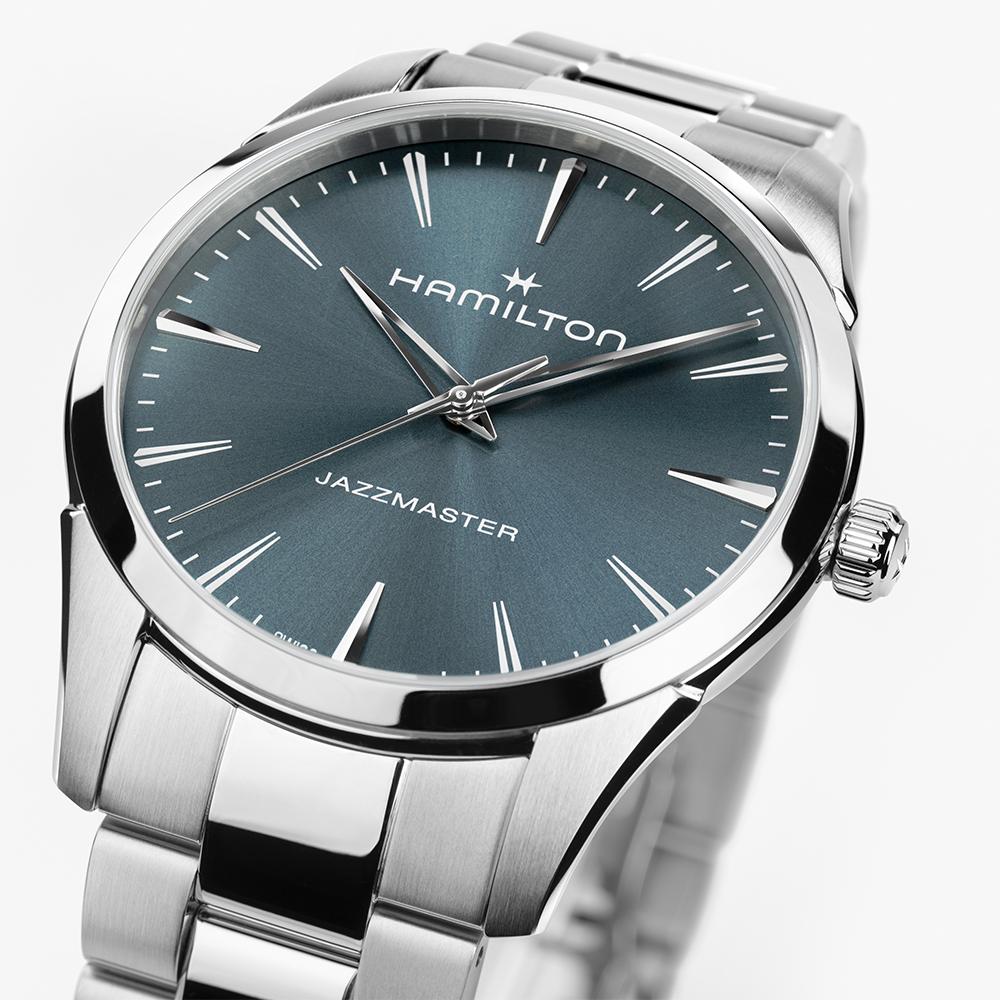 [Hamilton] Jazzmaster Quartz Dark Dusty Blue 40mm Bracelet H32461141