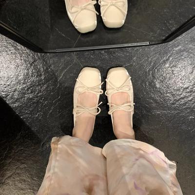 Омолаживающие туфли Мэри Джейн с квадратным носком, из сатина, универсальные, с легким вырезом, с внутренней высотой, для женщин