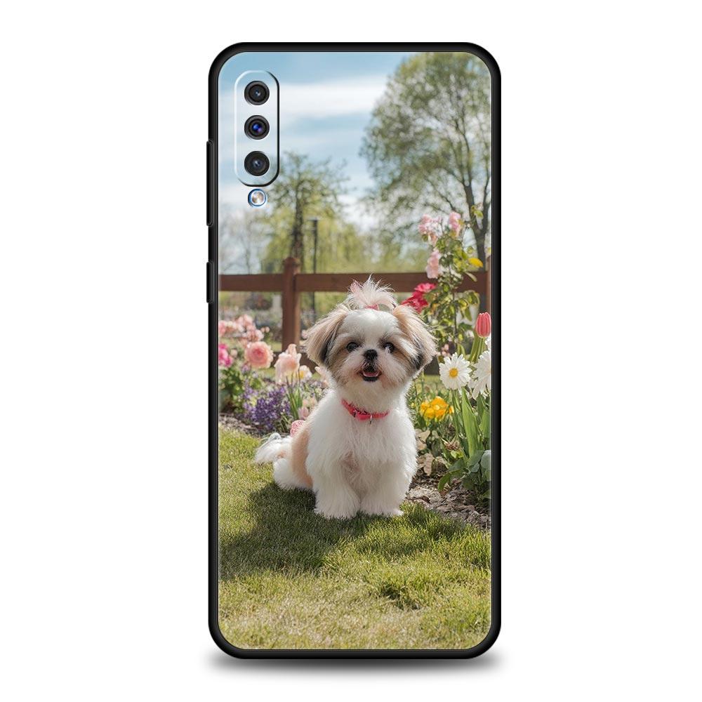 Чехол для телефона Samsung A56 A36 A26 A24 A12 A14 A16 A50 A70 A20E A22 A40 A34 A54 A42 A52 5G A04s A06 Обложка Ши-тцу Милое Животное