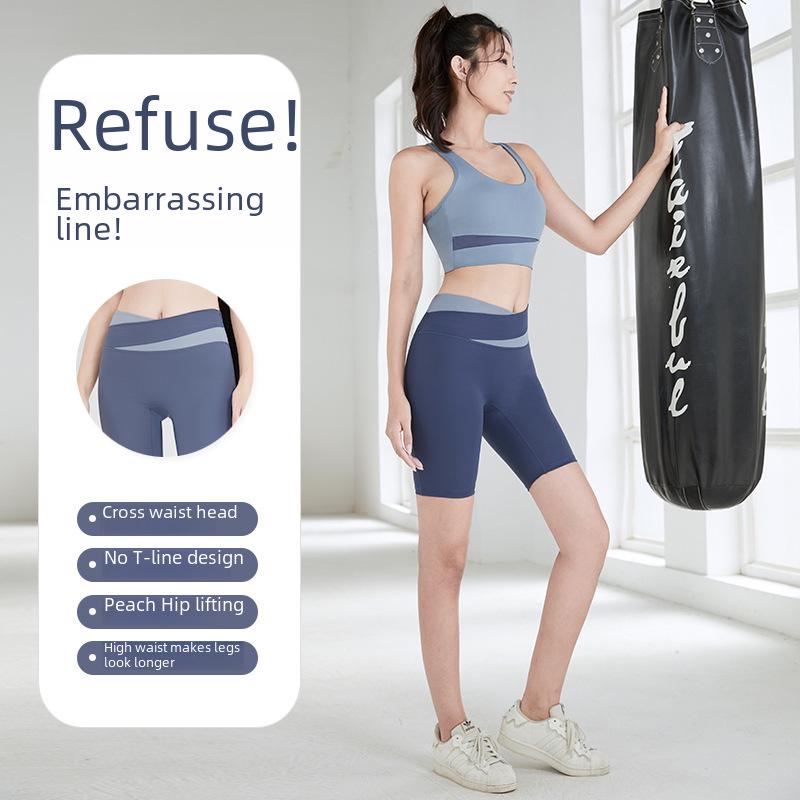 Женский быстросохнущий спортивный костюм контрастного цвета: Летние дышащие колготки, приподнимающие бедра