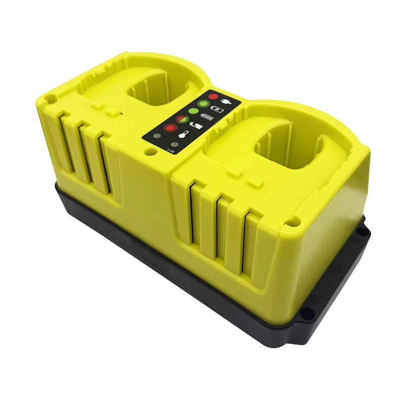 Аксессуары и запчасти для электроинструмента Для аккумулятора Ryobi 18V Lithium Зарядное устройство AC 100-240V с двумя портами Быстрая зарядка P107 P108 P109 P102 P104 P117