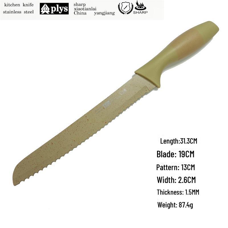 All-Steel Serrated Bread Knife for Toast and Baguettes