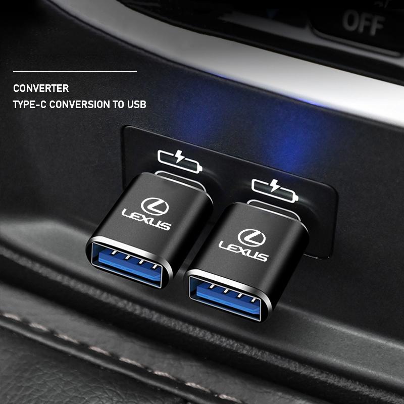 DJSZ3 Car Type-C To USB Adapter Fast Charging Connector For Lexus GS IS LS500h ES260 ES300h RX350h NX260 UX260 LM LC RZ450e TX CT200h