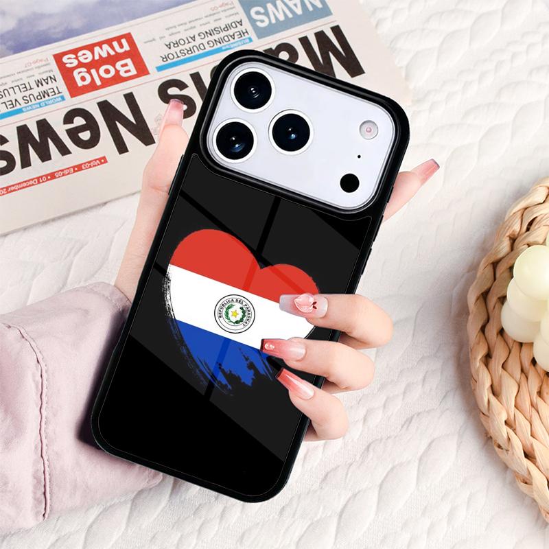 Чехол для телефона с флагом Парагвая для iPhone 17 16e 15 14 13 12 11 Pro Max Air Mini Мягкий защитный чехол