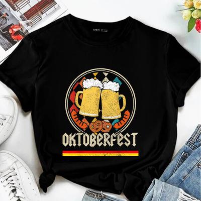 BEER DAY, модная футболка для девочек, свободная Y2K, простая черная футболка с рисунком, женская одежда, уличная одежда больших размеров с коротким рукавом, дизайн с принтом