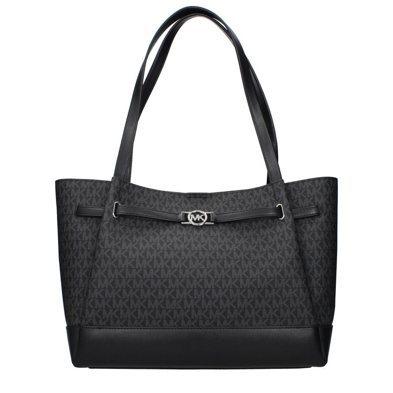 MICHAEL KORS Reed all over printed old flower Tote bag Tote bag shopping bag coated canvas portable shoulder bag large size women's black