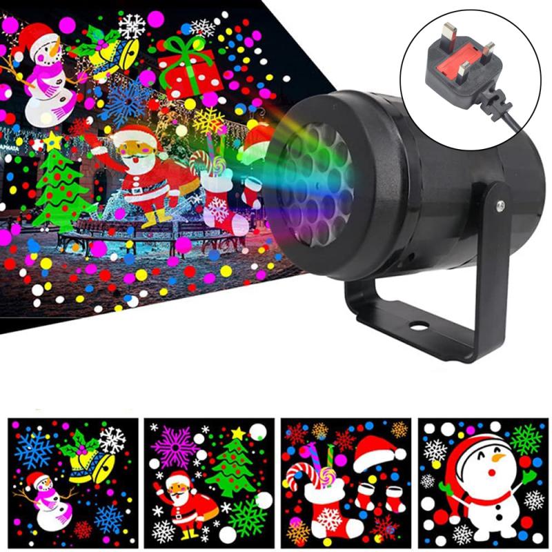 Multiple Patterns Christmas Projector Decoration Indoor Lighting LED Laser Projector Snowflake Lamp Party New Year Outdoor Home