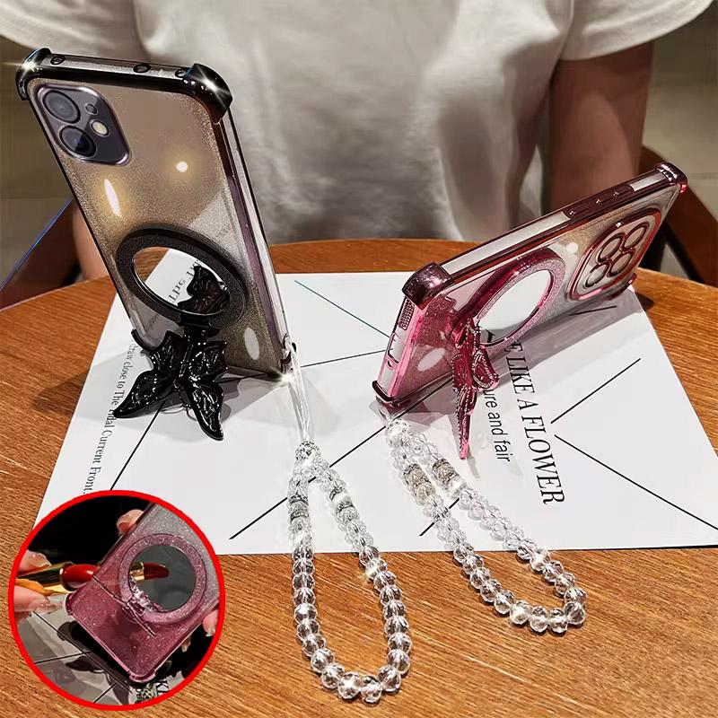 Зеркальный чехол-подставка-бабочка для телефона-браслета для Honor 400 Lite 200 300 100 90 80 70 50 Honor400 Lite Pro Противоударный чехол