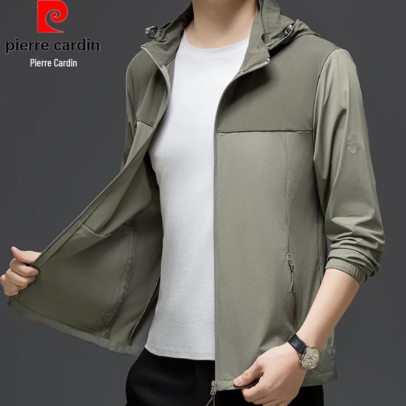 Pierre Cardin Men's Summer Hooded Milk Silk Lightweight Jacket