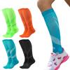Новые цветные полосатые компрессионные носки мягкие и приятные к коже, дышащие и высокоэластичные, для ухода за ногами во время фитнеса на открытом воздухе, длинные и простые компрессионные носки