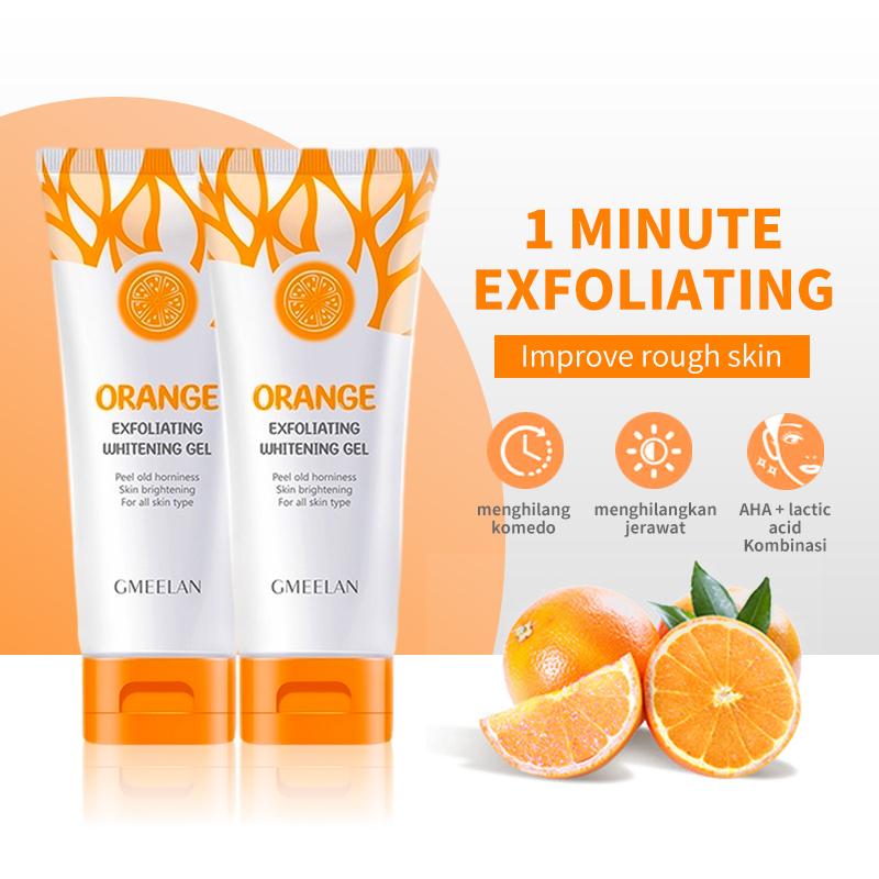 Orange Moisturizing Exfoliating Gel Face Body Scrub Deep Cleansing Dead Skin Remover Peeling Gel