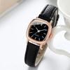 Fashion Minimalism Women Watches Small Square Dial Leather Strap Quartz Watch for Girls Clock