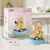 HUIQIBAO MOC Flower Display Box Micro Building Block DIY Mini Flower Mini Diamond Model Brick Toy for Children Desk Decoration