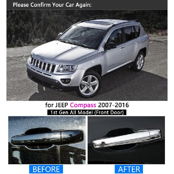 Для JEEP Compass 2007-2016 Хромированная накладка на ручки Комплект 2008 2009 2010 2011 2012 2013 2014 2015 Автоаксессуары Автостайлинг