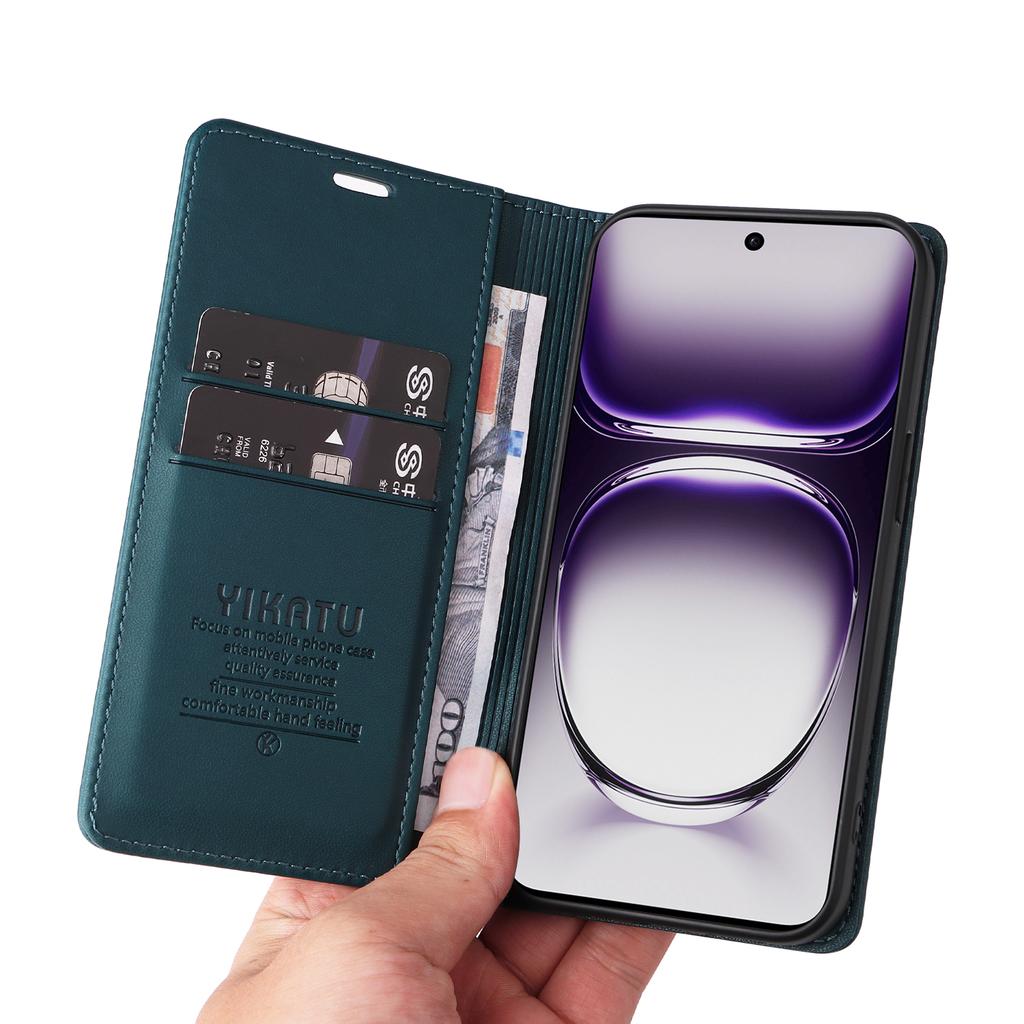 YIKATU YK-001 For Oppo Reno12 Pro 5G (China)/(Global) Case Leather Magnetic Auto-Absorbed Phone Cover